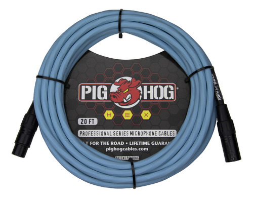 2 Cables Para Microfono 6 Metros Xlr-xlr Pig Hog Phmh20db