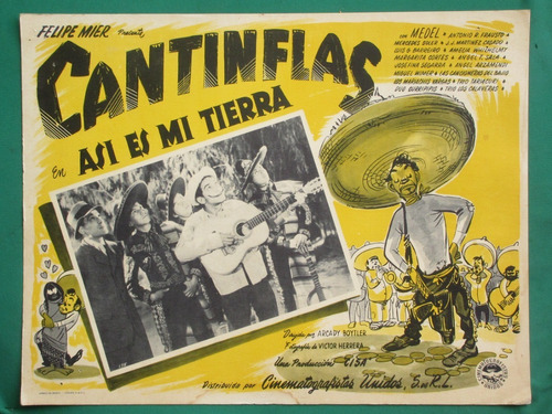 Cantinflas Asi Es Mi Tierra! Manuel Medel Cartel De Cine 8