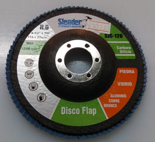 Disco Flap 115m P/vidrio,piedra Slender Gr120 Herracor