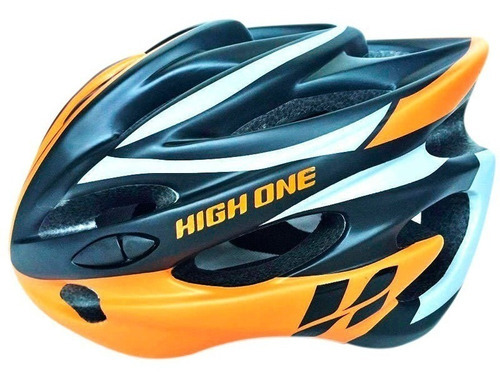 Casco de ciclismo High One Volcano negro naranja M con LED