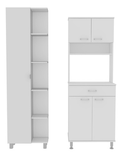  Combo Kitchen 7 Mueble Microondas + Optimizador - Blanco 