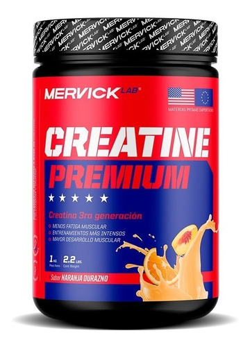 Creatina Premium 1 Kg Mervick Lab Glucosa Glutamina Taurina