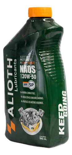 Naos Mineral Sae 20w-50 Sp Aceite Para Motor 946ml