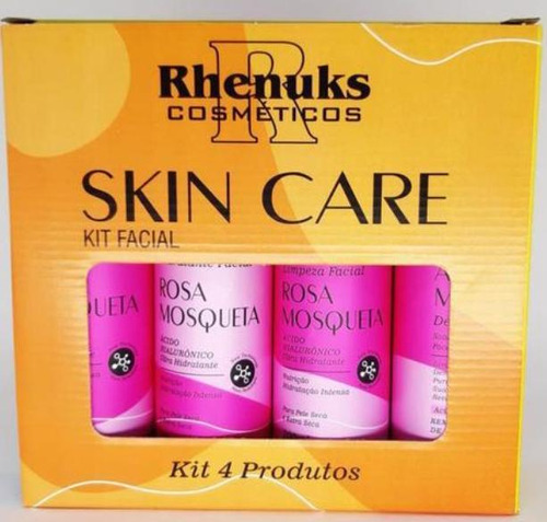 Kit Skin Care Tratamento Facial Rosa Mosqueta 4itens Rhenuks