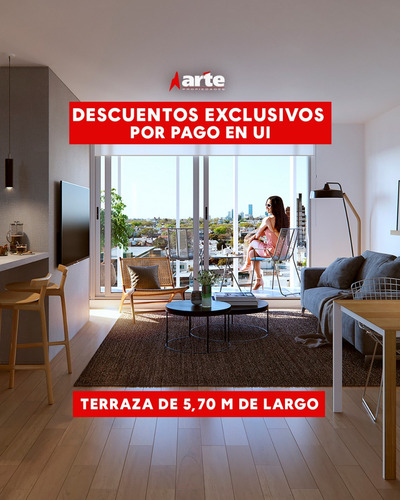 Venta De Apartamento De 1 Dormitorio Con Terraza Sobre Av Italia