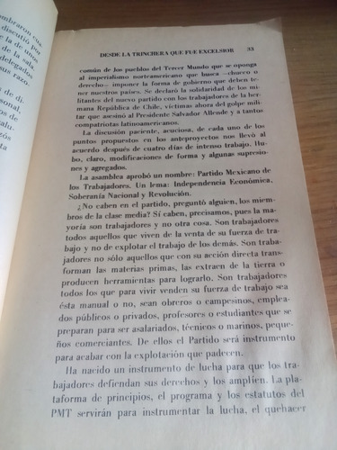 Desde La Trinchera Que Fue Excelsior - Heriberto Castillo (Usado)
