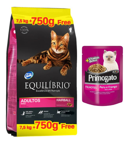 Alimento Ración Equilibrio Gato Adulto 8.25 Kilos+envío Free