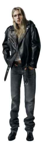 Campera Zara Ecocuero Larga