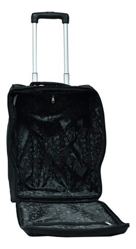 Valija De Mano C/ruedas Plegable Tipo Carry On 34l Ligero Color Negro