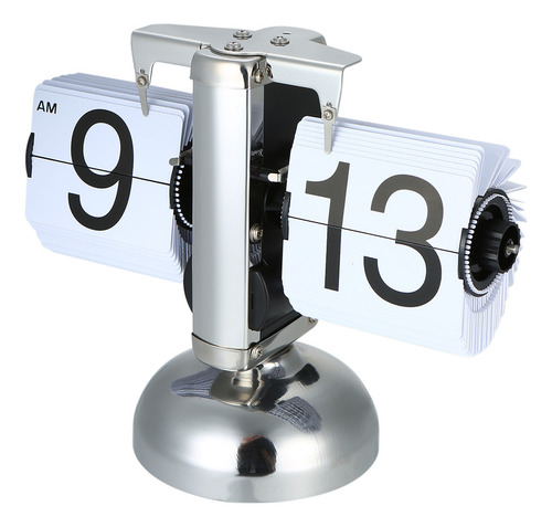 Reloj Flip Clock Con Escala Abatible, Retro, De Acero Inoxid