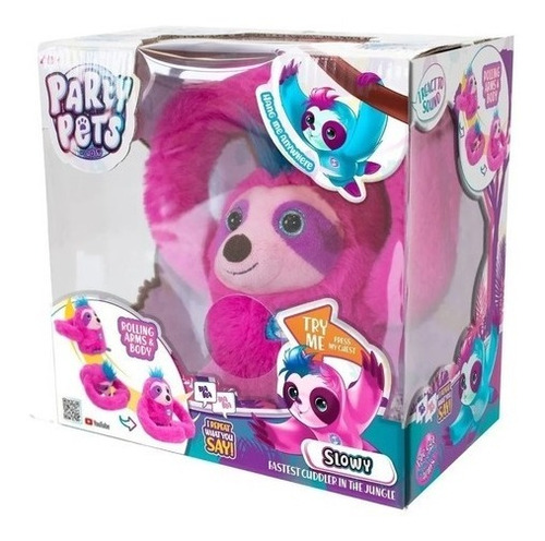 Peluche Interactivo Vagoneta El Perezoso Party Pets Ppsl001