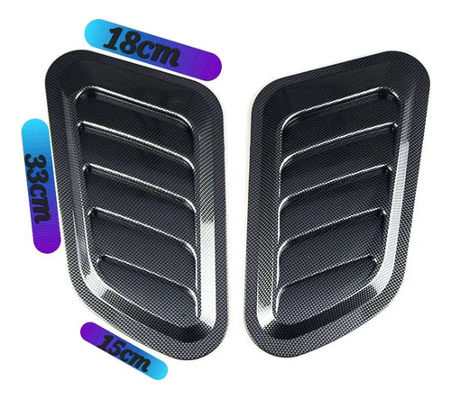 X2 Cubiertas, Toma De Flujo De Aire Para Capot De Autos
