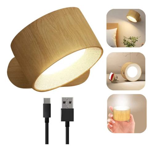 Lámpara De Pared Led Con Alimentación Usb