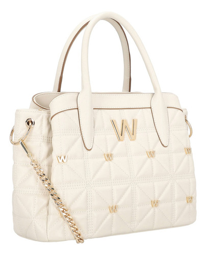 Bolso Satchel Para Mujer Westies Beige Hbcybugs2we