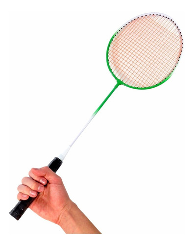 2 Raquetes De Badminton Verde E Branco E Bolsa Raqueteira