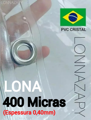 Lona Plástica Transparente 2,20x2,20 Com Ilhós - Lonnazapy