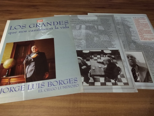 (ar455) Jorge Luis Borges * Clippings Revista 3 Pgs * 1997