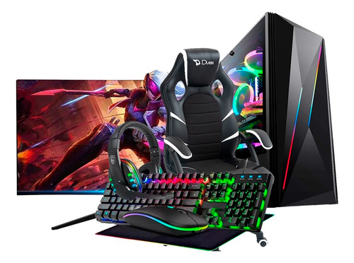 Pc Game Amd Fenix + Kit Game Full Hd Completo + Cadeira