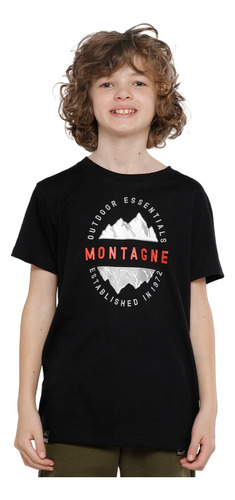 Remera Niño Dylon Montagne Estampa Urbano Manga Corta Comoda