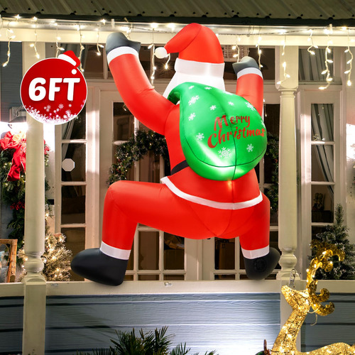Decoración Inflable De Navidad 6 Pies Con Luces Led