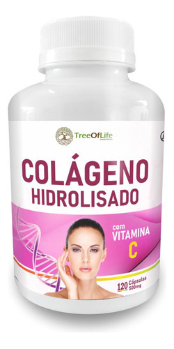 Colágeno Hidrolisado Com Vitamina C 120 Cápsulas 500mg