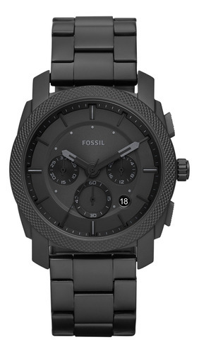 Reloj Hombre Fossil Fs6015 Machine Color de la correa Negro Color del bisel Negro Color del fondo Negro