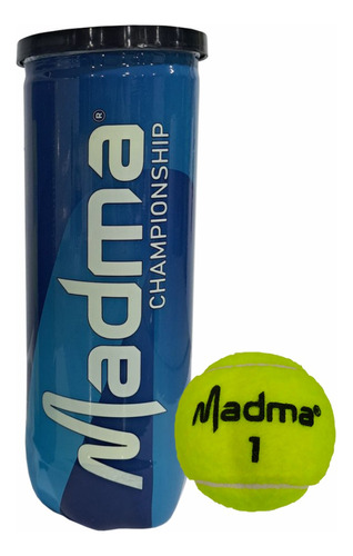 Madma Championship Tubo X3 Pelotas Tenis Importadas