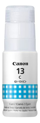 Botella De Tinta Canon Gi-13 Color Cyan 70ml