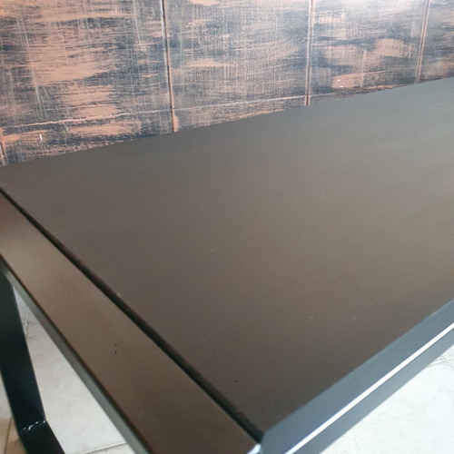 Imagen 4 de 7 de Mesa Ratona Arrime 120x50x40 Hierro Y Madera Industrial