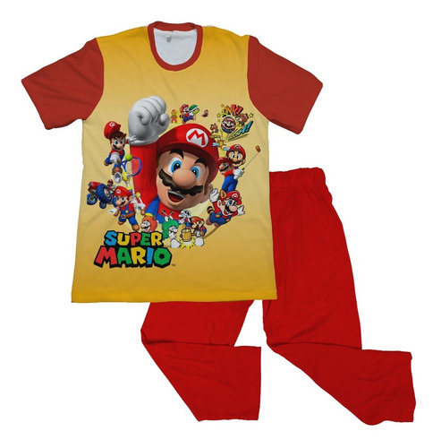 Pijama Niño Personalizada Mario Bros