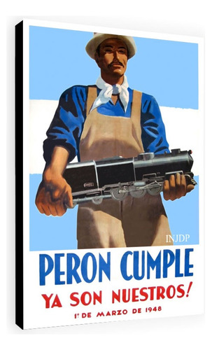 Cuadro De Peron - Afiche Retro Vintage De Trenes Argentinos