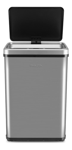 Tacho de Basura Armable con Sensor Philco 60 Litros Gris Plata