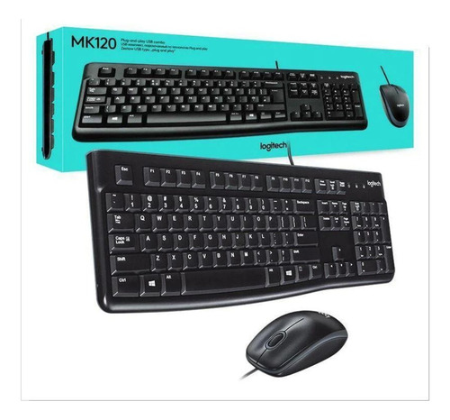 Outlet Teclado Y Mouse Logitech Mk120 Usb