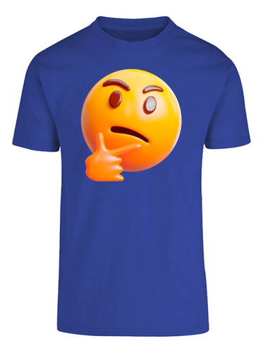 Playera Hombre 100% Algodón Personalizada Emoji Pensando