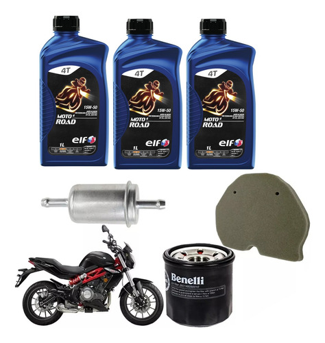 Kit Service Benelli Tnt 300 302 Filtros + Elf 15w50 Sia++