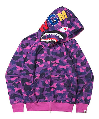 Cabeza De Tiburón Bape3d Sudadera Con Cremallera