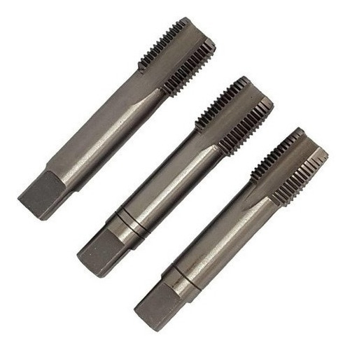 Juego De Machos Cañería P/terraja Hilo Gas Bsp 1/8 3 Pzs