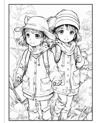 Libro Para Colorear, 200 Paginas Anime Arbook Para Imprimir