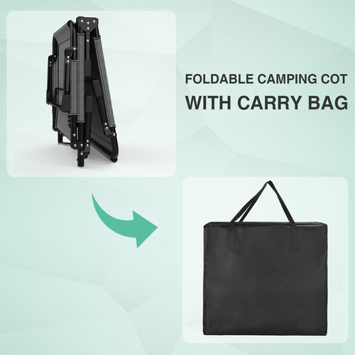 Catre Plegable De Campamento Portátil Con Colchón Integrado