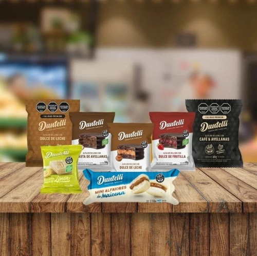 Pack X 3 Alfajor Con Dulce De Leche Sin Tacc Dantelli X 12 U
