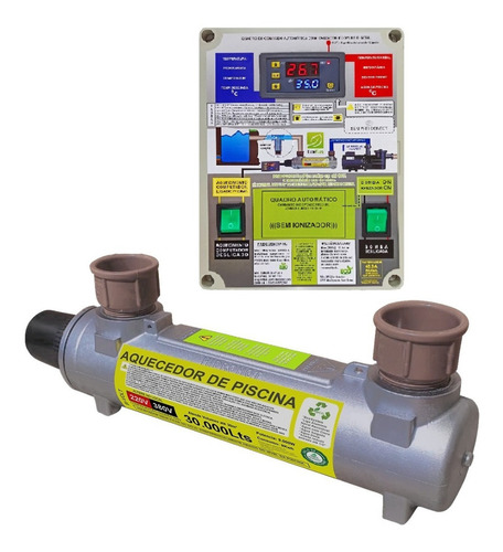 Aquecedor Piscina 30000 Lts Automático Inox Eletrico 220v 220v/380v