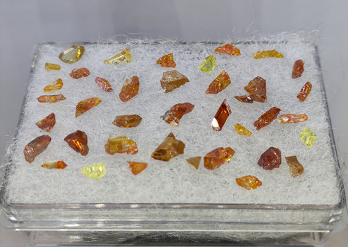 Mineral Raro Esfalerita Gema Tangerina Lote #2 (Usado)
