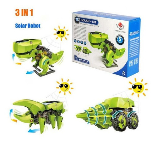 Robot Solar Kit 3 En 1 Dinobot C 6 7 13 - Armables