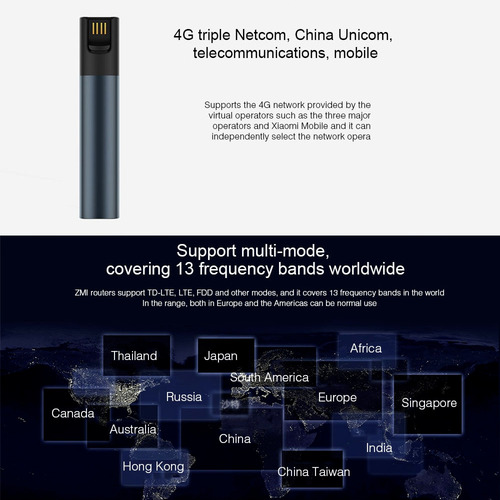 Modem Portatil Wifi 4g Lte + Power Bank 10000mah Zmi + Case