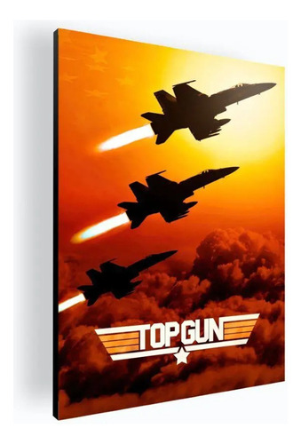 Cuadro Decorativo Moderno Poster Top Gun 42x60 Mdf