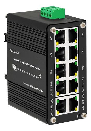 Interruptor Industrial Endurecido Poe+ Ethernet 10 Puerto 2