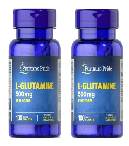 Glutamina 200 Tabletas Americana Pura Promo 2 Frascos 