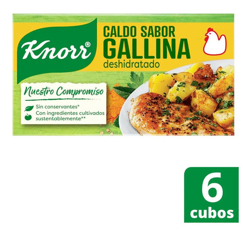 Knorr Caldo Sabor Gallina X 6 Unidades