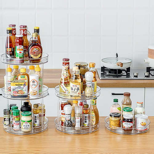 Uralfa Organizador Lazy Susan Transparente De 3 Niveles,...