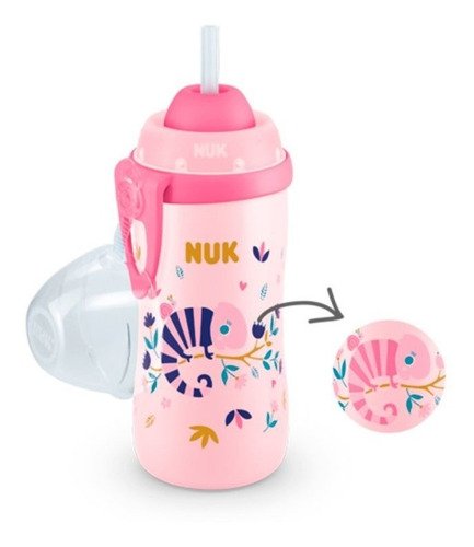 Imagen 1 de 5 de Vaso Nuk Flexi Cup 300ml Con Efecto Camaleon Sorbete +12m